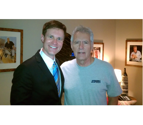 With Mr. Trebek in his dressing room after a taping of 'Jeopardy!' in LA.